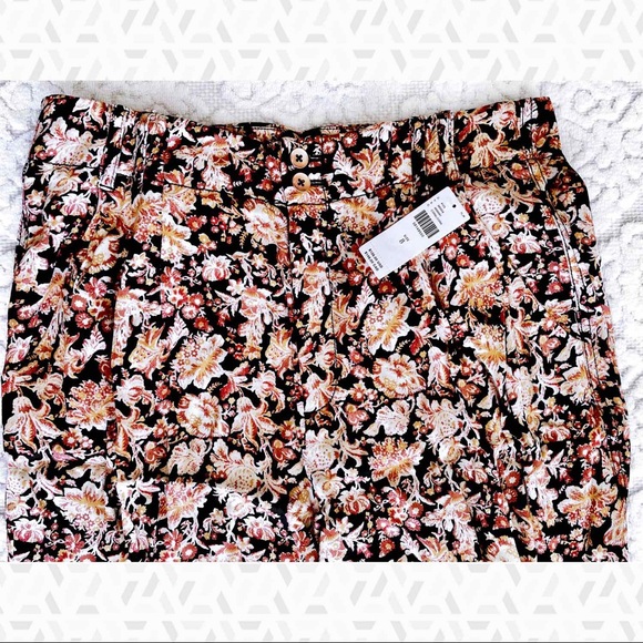 Anthropologie Diandra Pleated Floral Joggers NWT - Picture 3 of 11